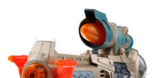 Pistola galáctica de juguete con luces y sonidos